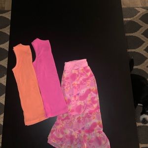 Skirt and 2 matching tank tops